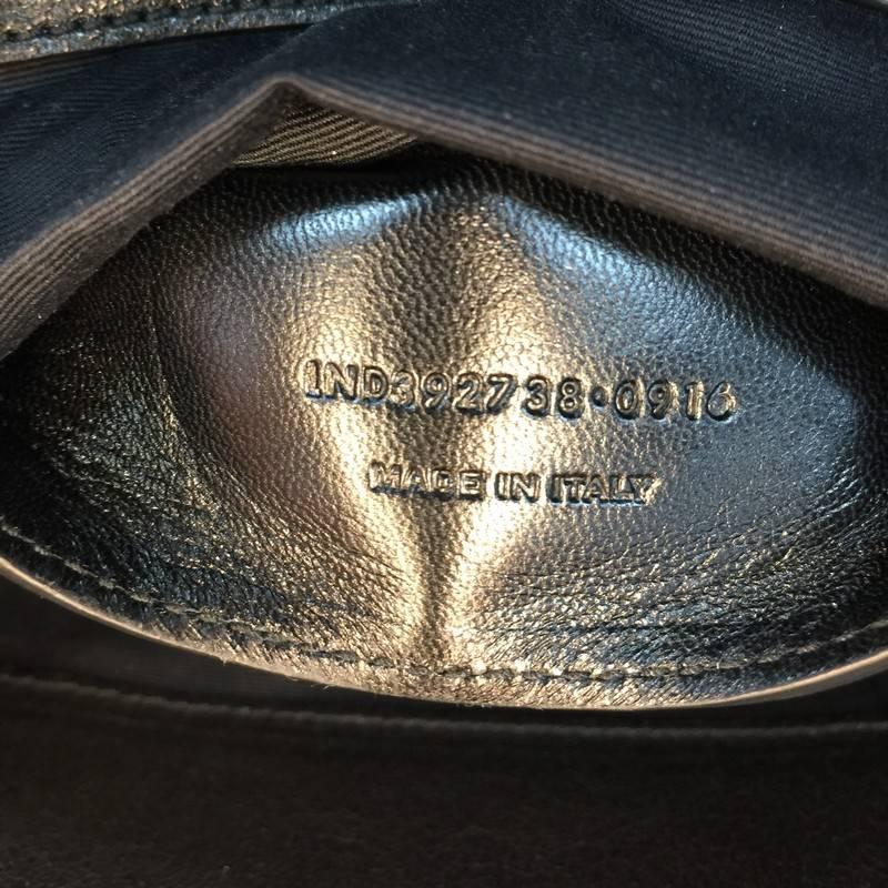 Saint Laurent College Monogram Bag Embellished Matelasse Chevron Leather Large 2