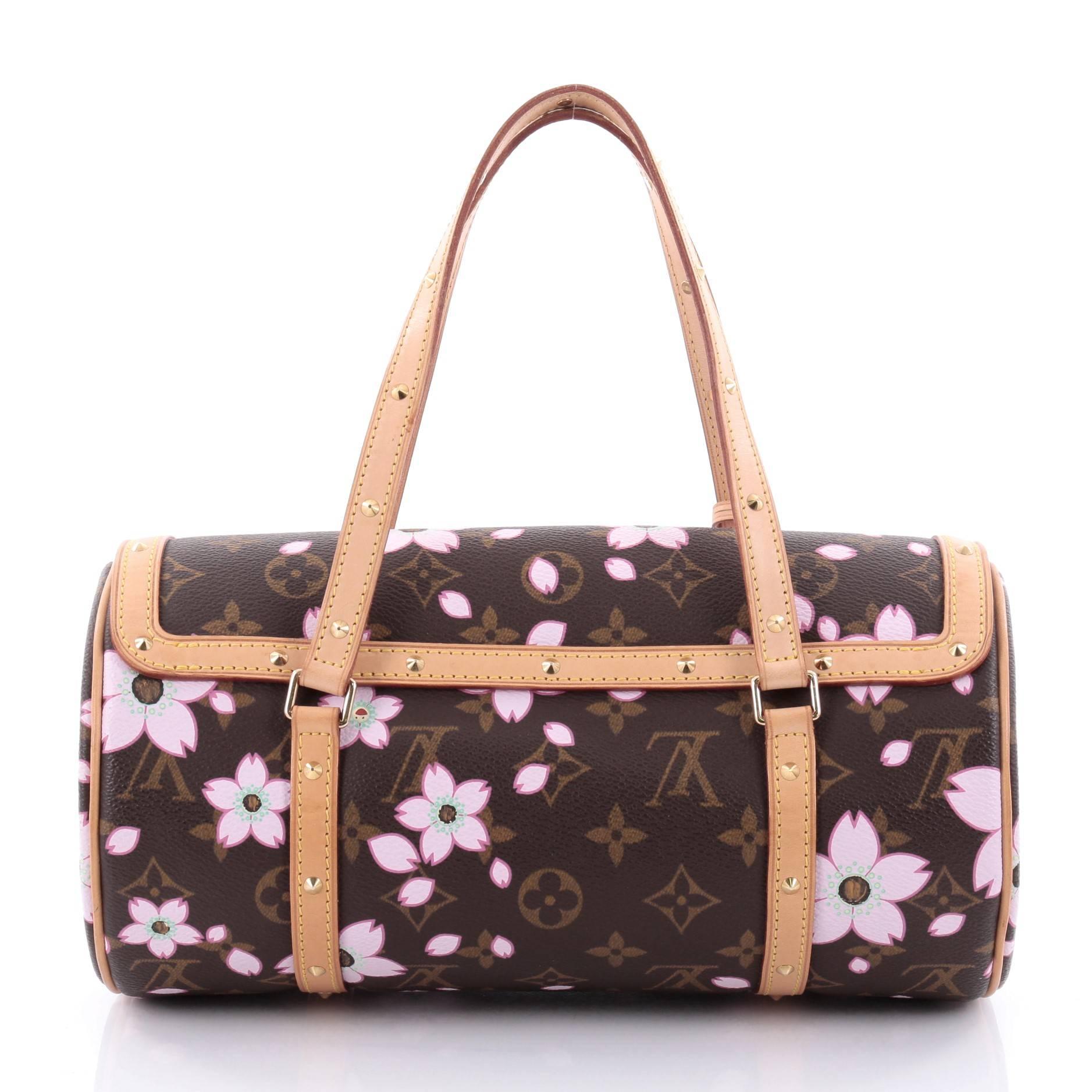 Louis Vuitton Papillon Handbag Limited Edition Cherry Blossom In Good Condition In NY, NY