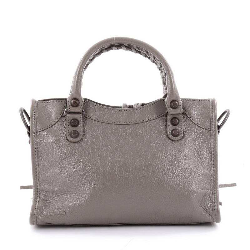 Balenciaga City Classic Studs Handbag Leather Mini In Good Condition In NY, NY