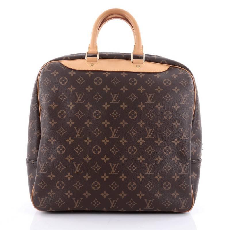  Louis Vuitton Evasion Travel Bag Monogram Canvas MM In Good Condition In NY, NY