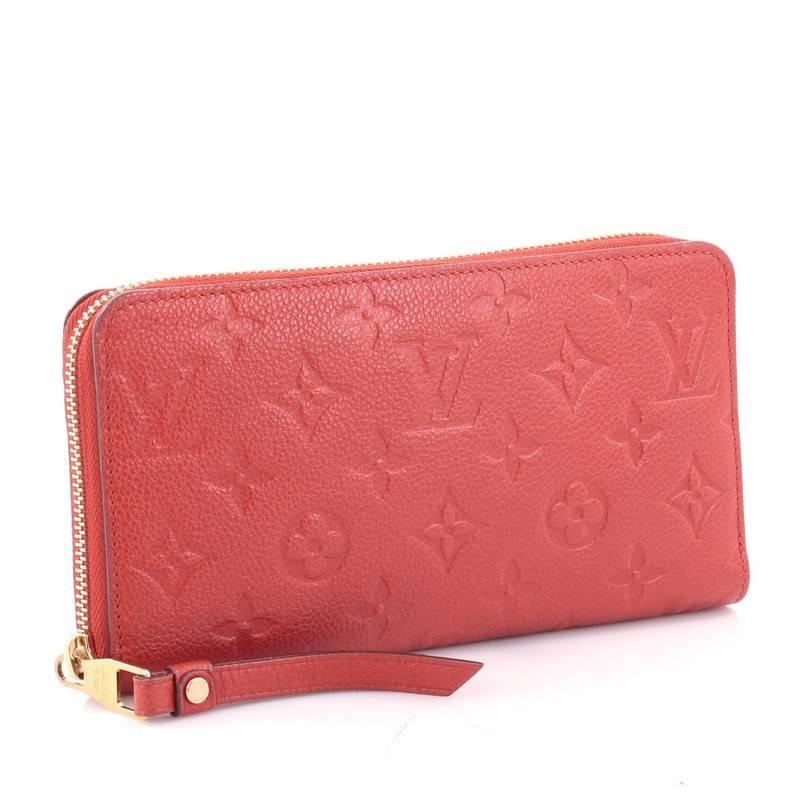 Orange Louis Vuitton Secret Wallet Monogram Empreinte Leather