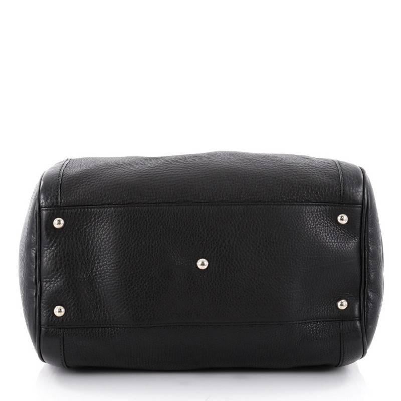 Black Gucci Soho Boston Bag Leather