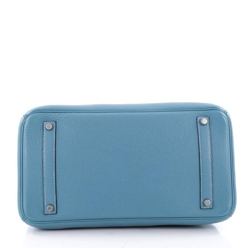 Hermes Birkin Handbag Blue Togo with Palladium Hardware 35 1