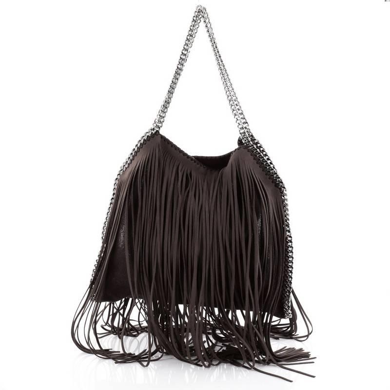 Stella McCartney Falabella Fringe Tote Faux Leather Small In Good Condition In NY, NY