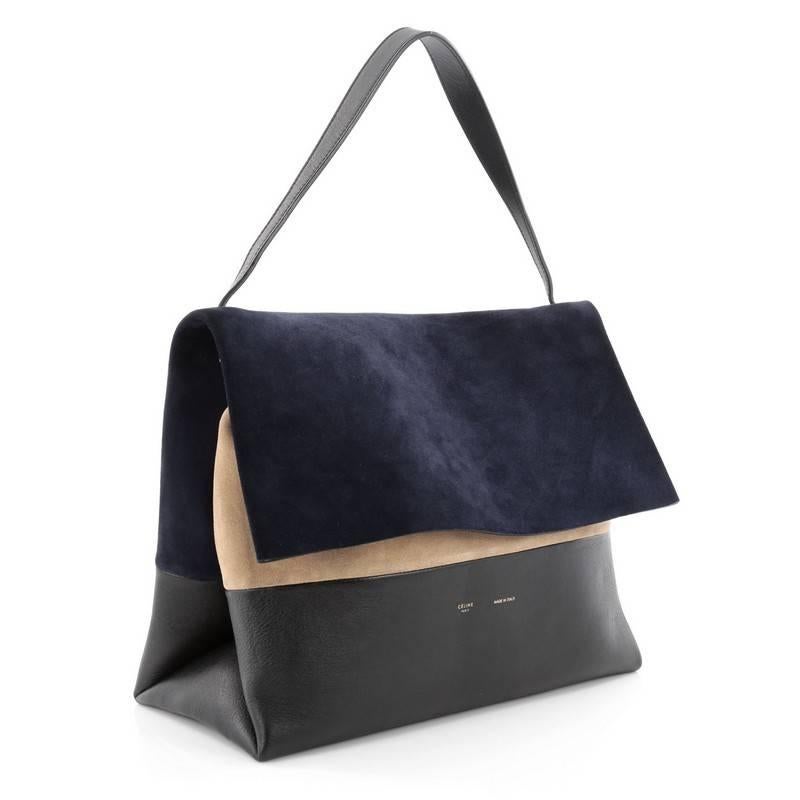 Black Celine All Soft Tote Suede