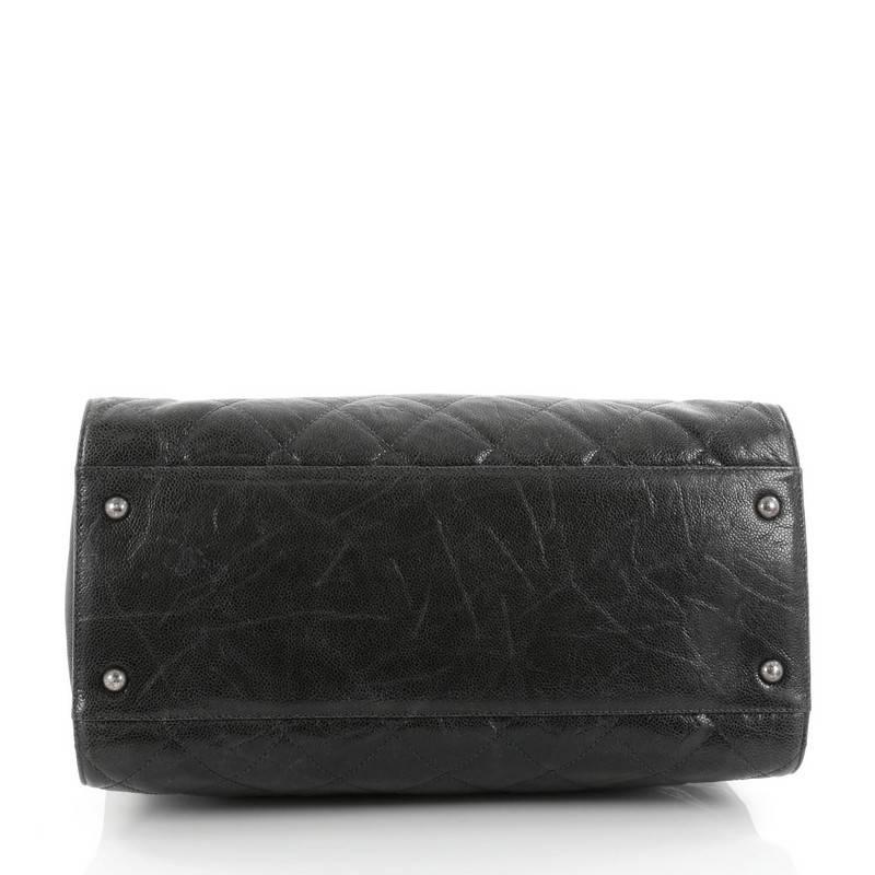Women's or Men's Chanel CC Crave Quilted Glazed Caviar Tote 