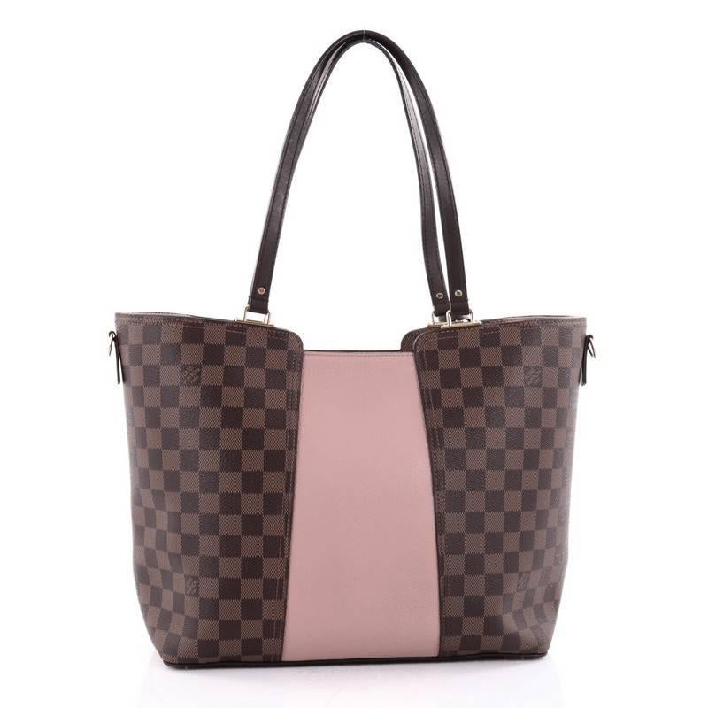 Black Louis Vuitton Jersey Handbag Damier Canvas with Leather