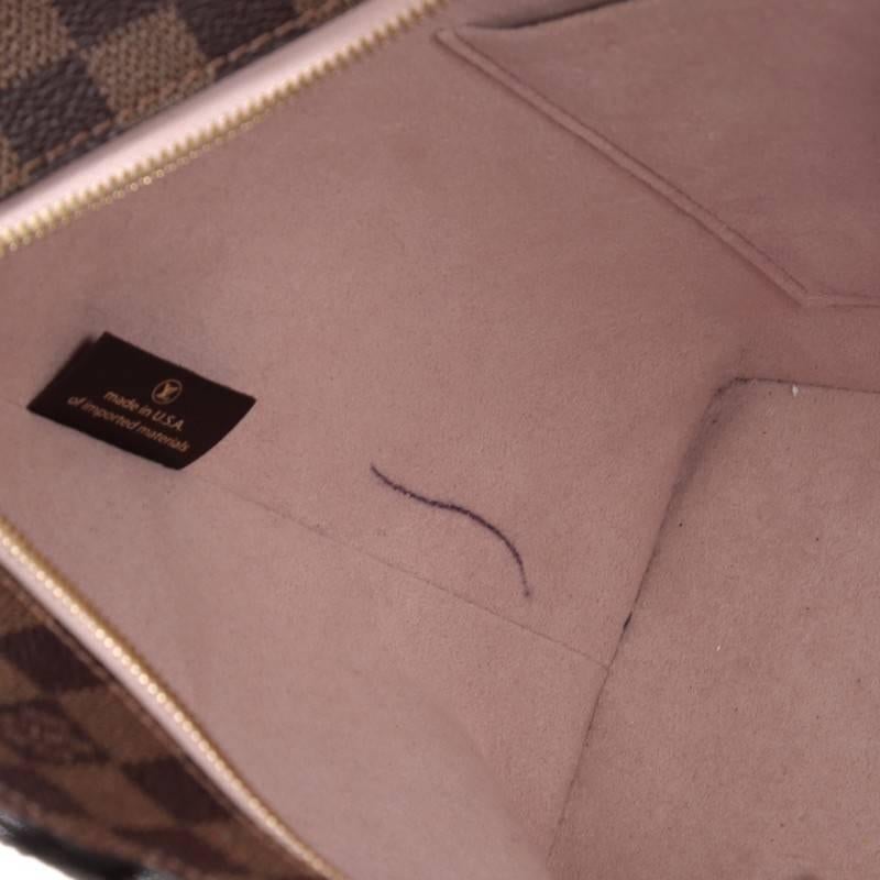 Louis Vuitton Jersey Handbag Damier Canvas with Leather 1
