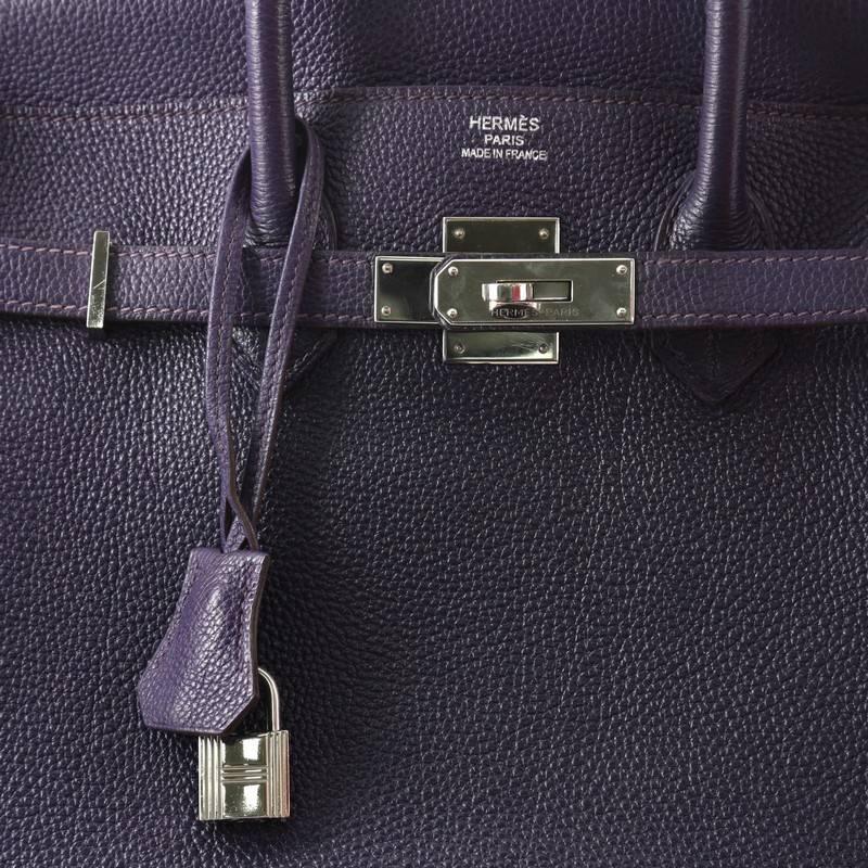 Hermes Birkin Handbag Iris Togo with Palladium Hardware 35 2