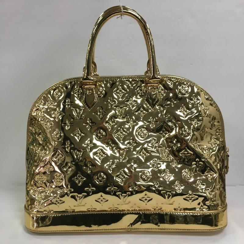Black Louis Vuitton Alma Handbag Miroir PVC GM