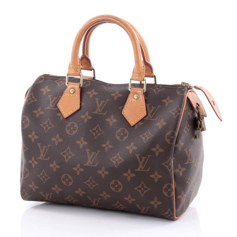 Louis Vuitton Speedy Handbag Monogram Canvas 25 In Good Condition In NY, NY