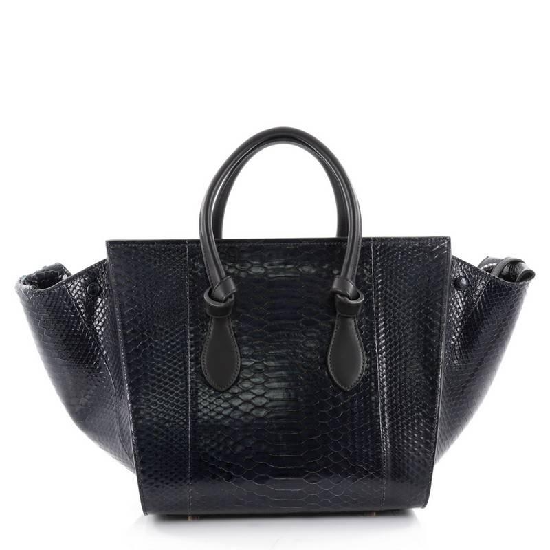 Celine Tie Knot Tote Python Small In Excellent Condition In NY, NY