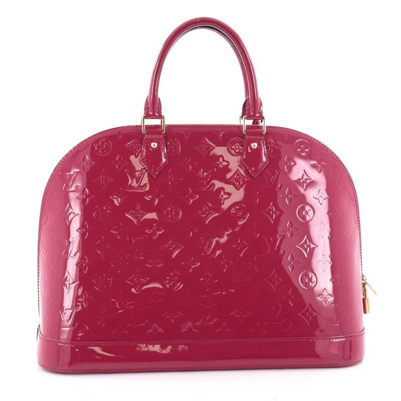 Louis Vuitton Alma Handbag Monogram Vernis GM In Good Condition In NY, NY