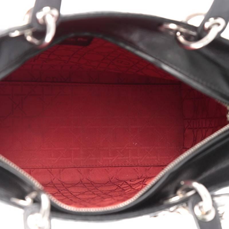 Christian Dior Lady Dior Handbag Cannage Quilt Lambskin Large 1