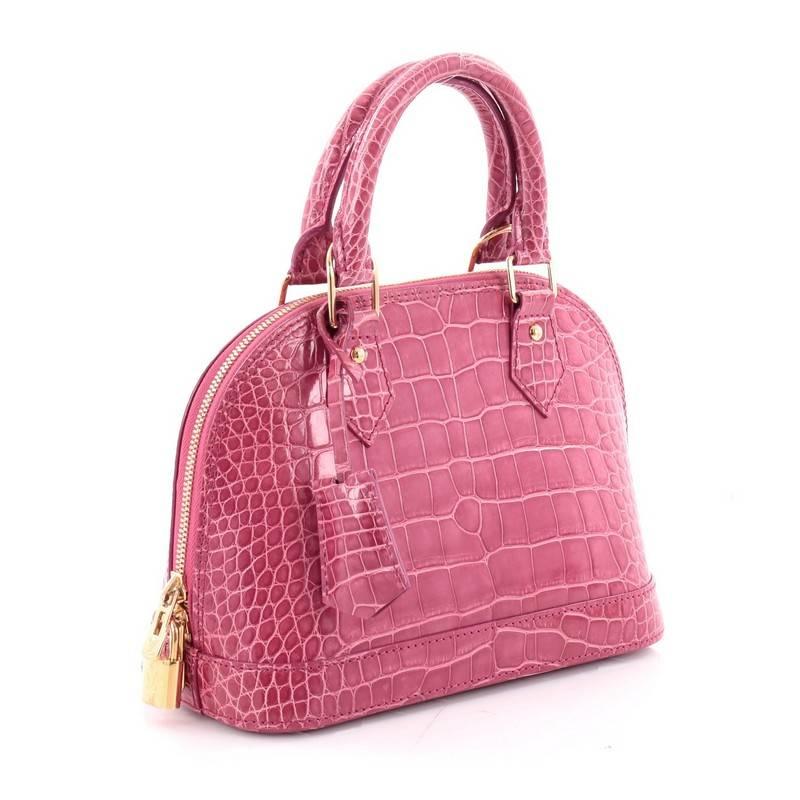 louis vuitton alma crocodile