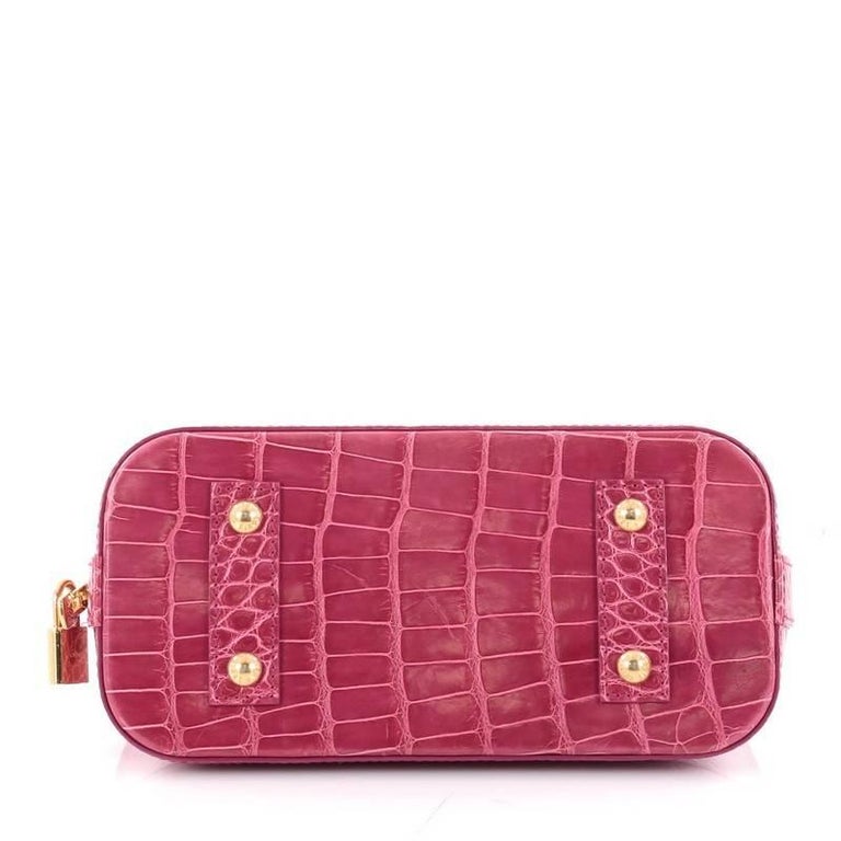 Louis Vuitton Crocodile Alma BB - Black Handle Bags, Handbags - LOU718362