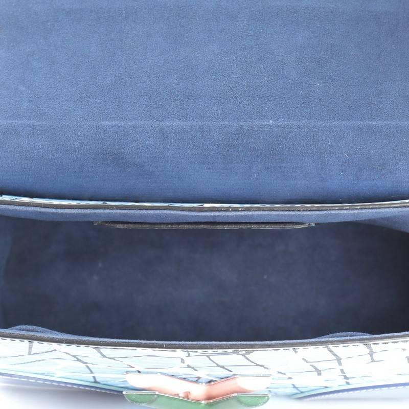 Louis Vuitton Twist Handbag Limited Edition Aqua Print Epi Leather MM 1
