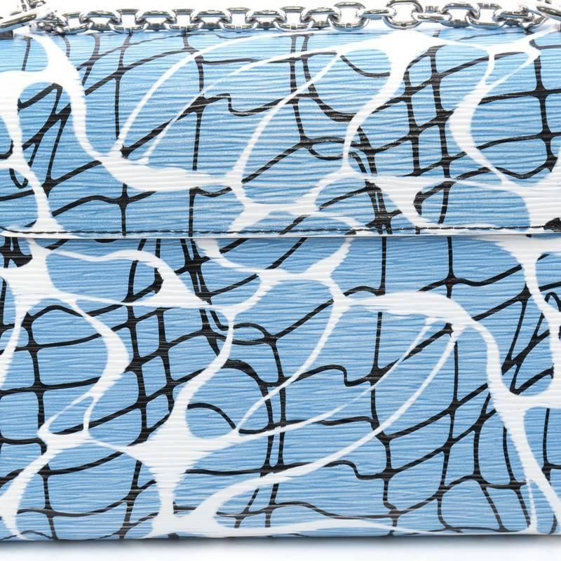 Louis Vuitton Twist Handbag Limited Edition Aqua Print Epi Leather MM 4