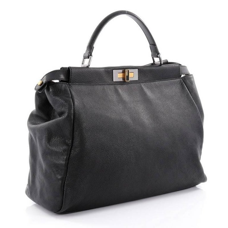 FENDI Peekaboo leather handbag