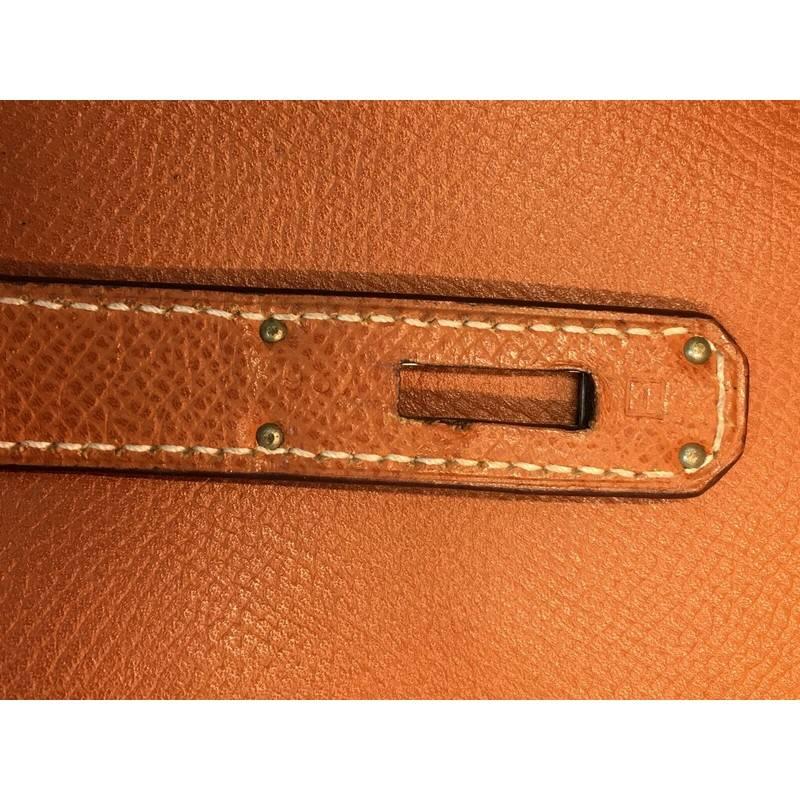 Hermes Birkin Handbag Gold Brown Epsom with Palladium Hardware 35 4