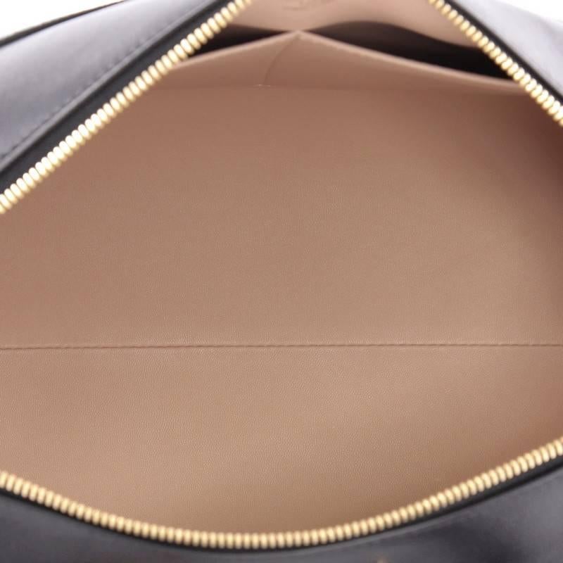 Black Louis Vuitton Speedy Amazon Bag Leather with Monogram Canvas MM