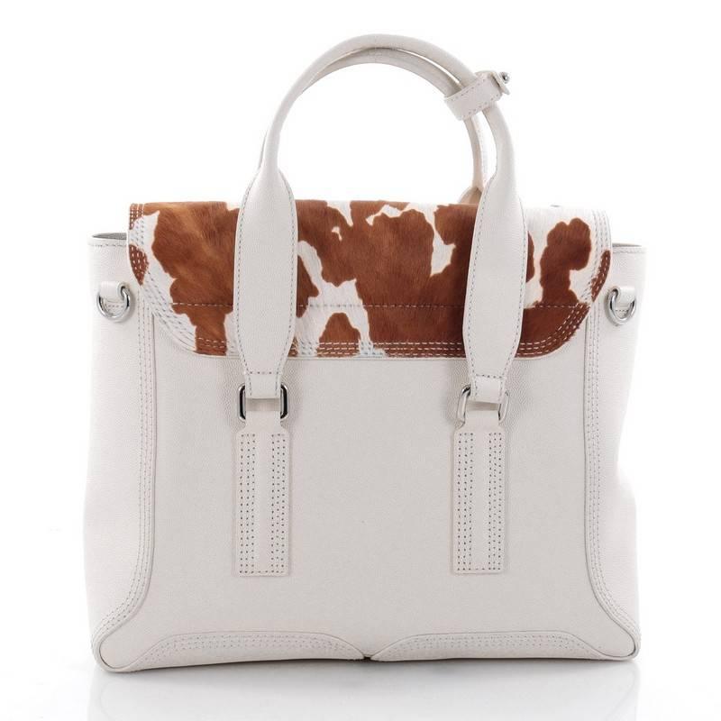 3.1 Phillip Lim Pashli Satchel Calf Hair and Leather Medium In Good Condition In NY, NY