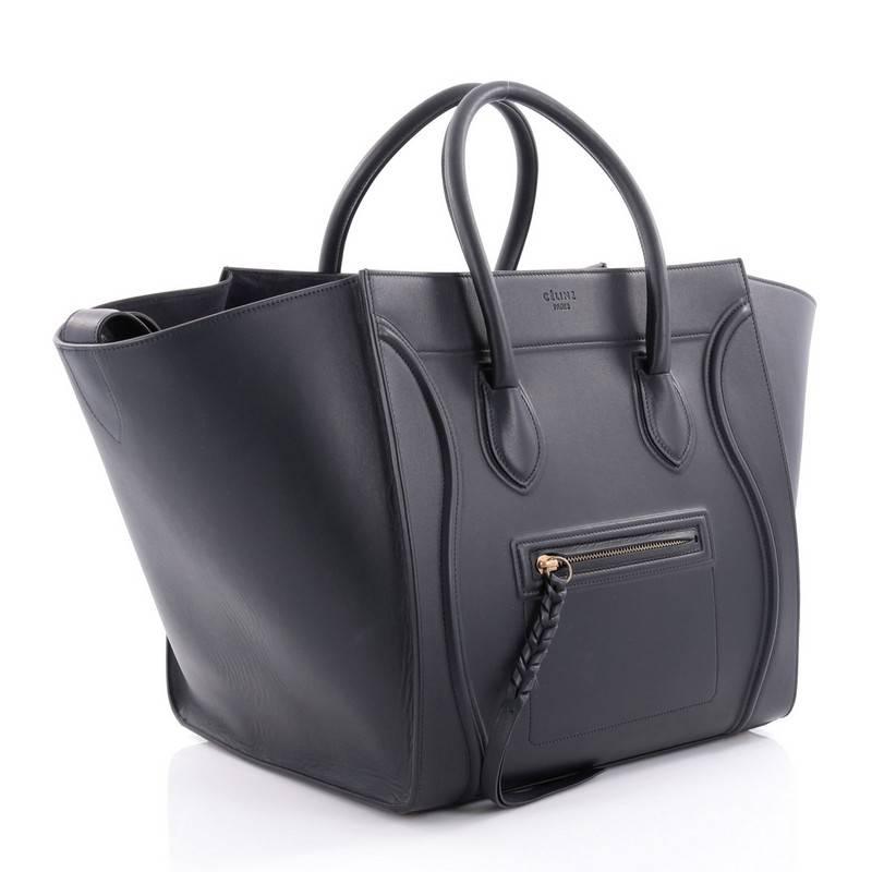Black Celine Phantom Handbag Smooth Leather Medium