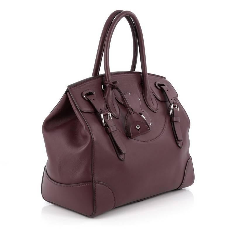 Ralph Lauren Collection Soft Ricky Handbag Leather 33 In Good Condition In NY, NY
