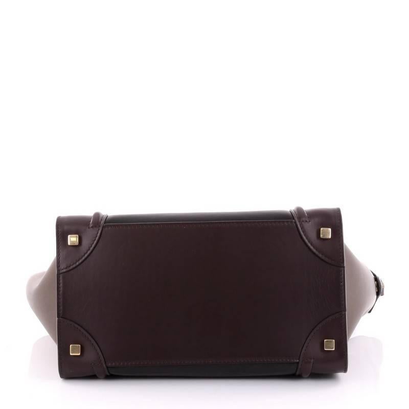 Women's or Men's Celine Tricolor Luggage Handbag Leather Mini