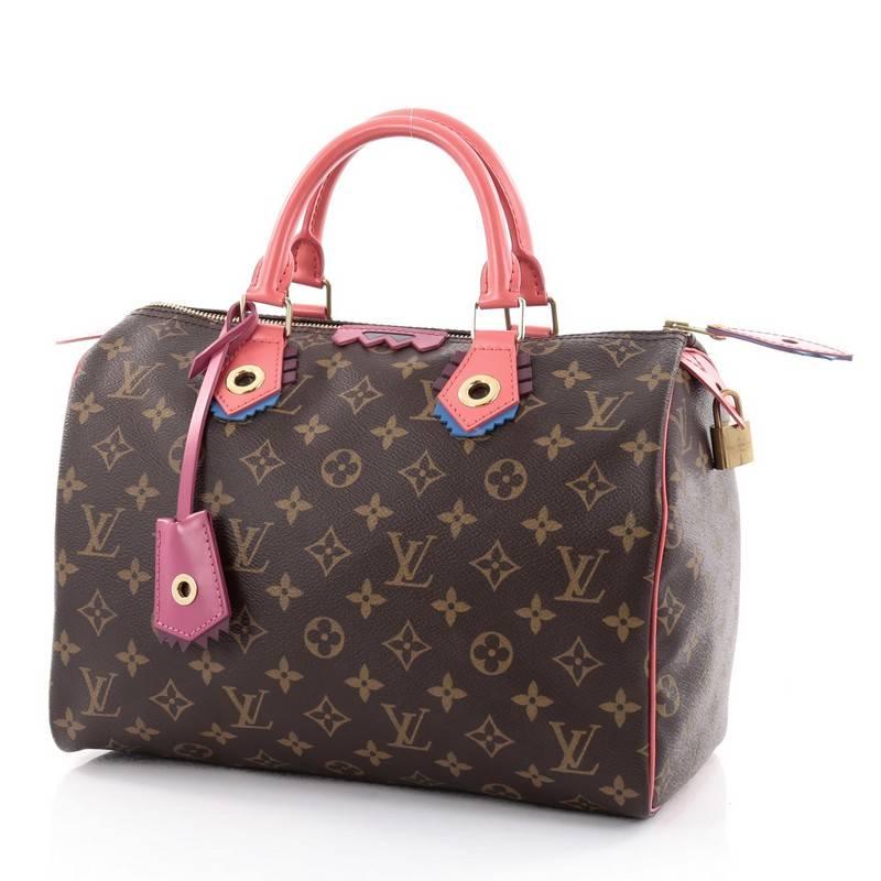 Louis Vuitton Speedy Handbag Limited Edition Totem Monogram Canvas 30 In Good Condition In NY, NY