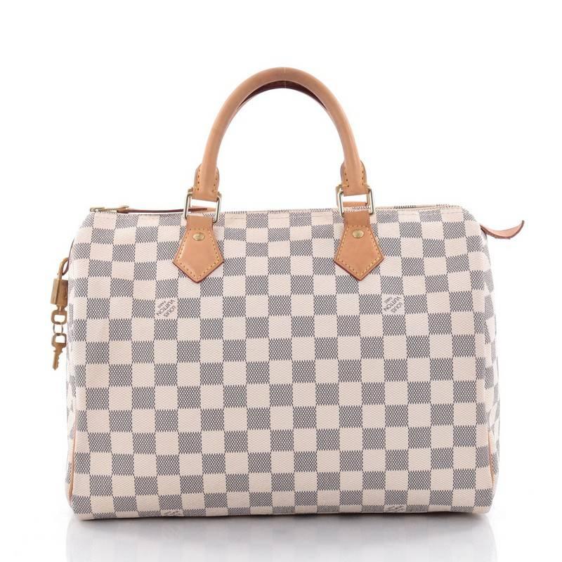 Women's or Men's Louis Vuitton Speedy Handbag Damier 30