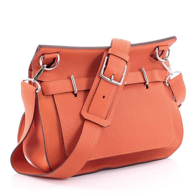 Orange Hermes Jypsiere Clemence 31 Handbag 
