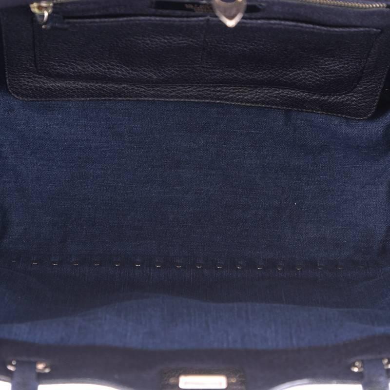 Women's or Men's Valentino Rockstud Tote Denim with Butterfly Applique Medium