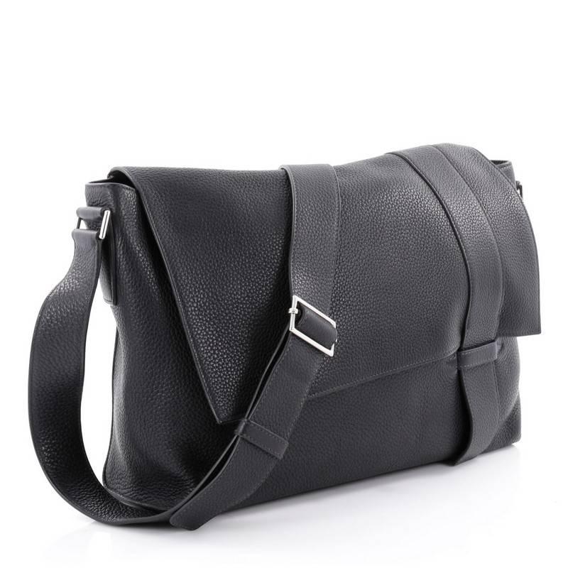 Black Hermes Alfred Messenger Bag Clemence 35