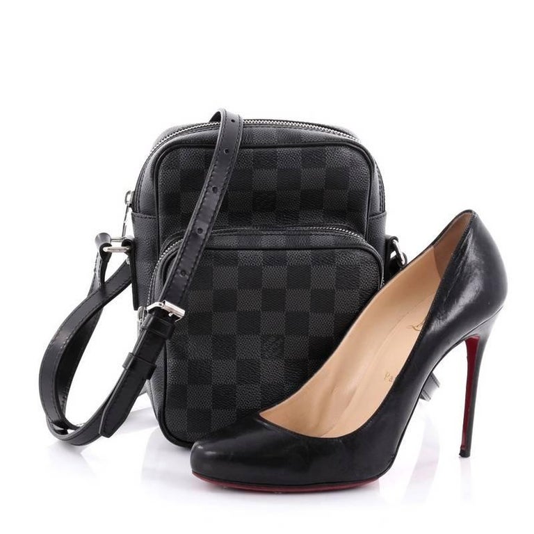 Louis Vuitton, Bags, Louis Vuitton Damier Graphite Rem Shoulder Bag Black  Gray N4446