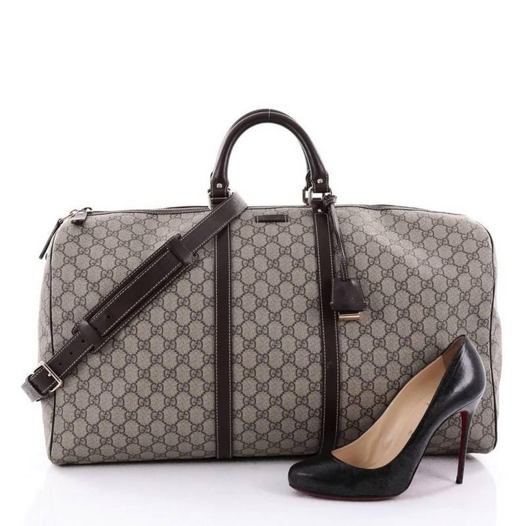 Gucci Carry On Convertible Duffle Bag GG Coated Canvas Medium at