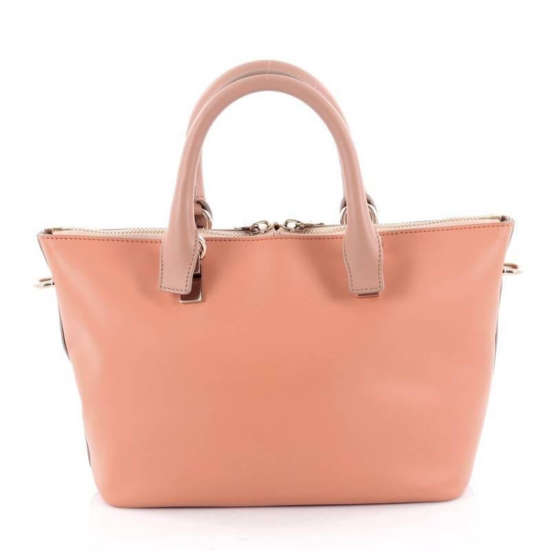 Chloe Bicolor Baylee Satchel Leather Small In Good Condition In NY, NY