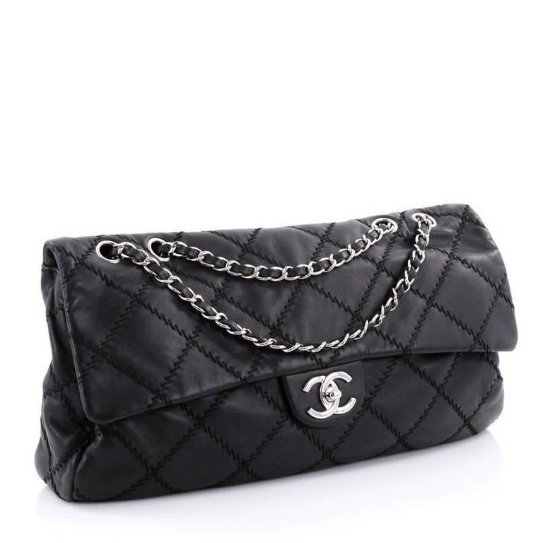Chanel Ultimate Stitch Flap Bag Quilted Lambskin Large at 1stDibs