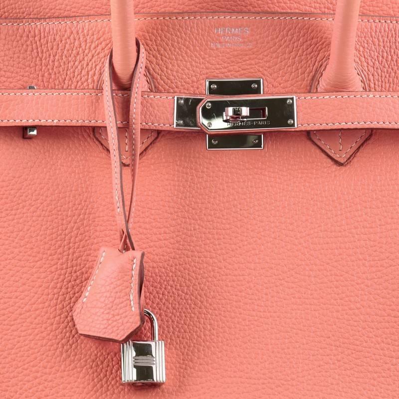 Hermes Birkin Handbag Crevette Clemence with Palladium Hardware 35 2