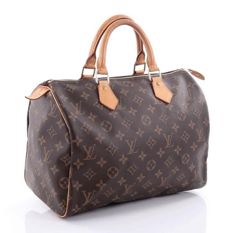 Black Louis Vuitton Speedy Handbag Monogram Canvas 30