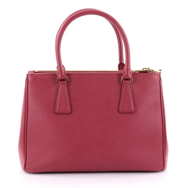 Prada Double Zip Lux Tote Saffiano Leather Small In Good Condition In NY, NY