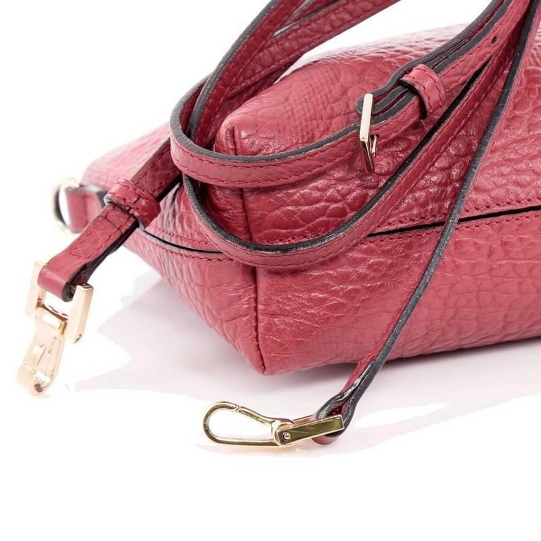 Burberry Chichester Crossbody Bag Embossed Check Leather Small at 1stDibs