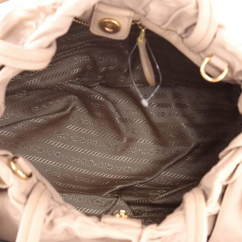  Prada Convertible Bow Tie Shoulder Bag Leather Medium In Good Condition In NY, NY