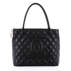 Chanel Medallion Tote Quilted Caviar