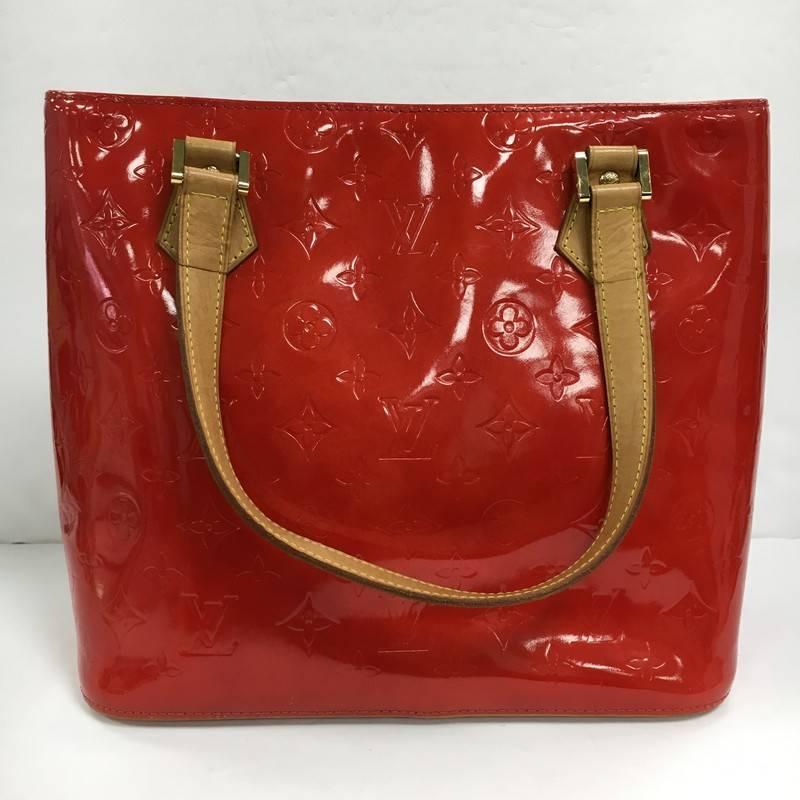 Red Louis Vuitton Houston Handbag Monogram Vernis
