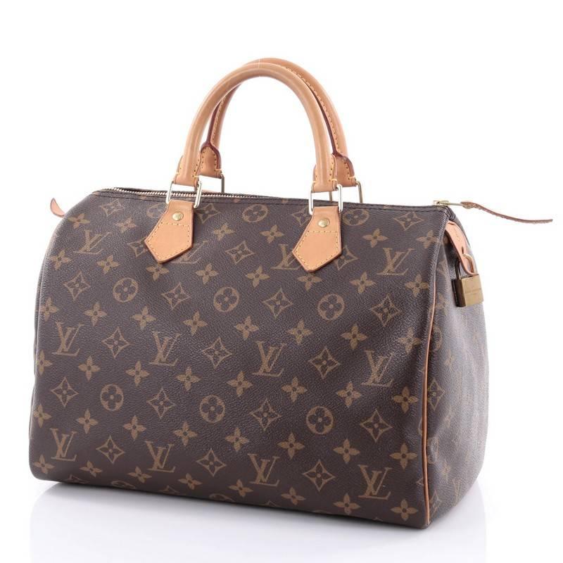 Louis Vuitton Speedy Handbag Monogram Canvas 30 In Good Condition In NY, NY