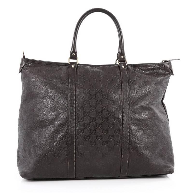 Gucci Joy Zip Top Tote Guccissima Leather Medium  In Good Condition In NY, NY