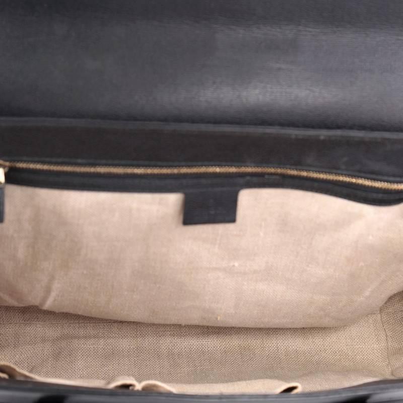 Women's or Men's Gucci New Bullet Bamboo Top Handle Bag Leather Large