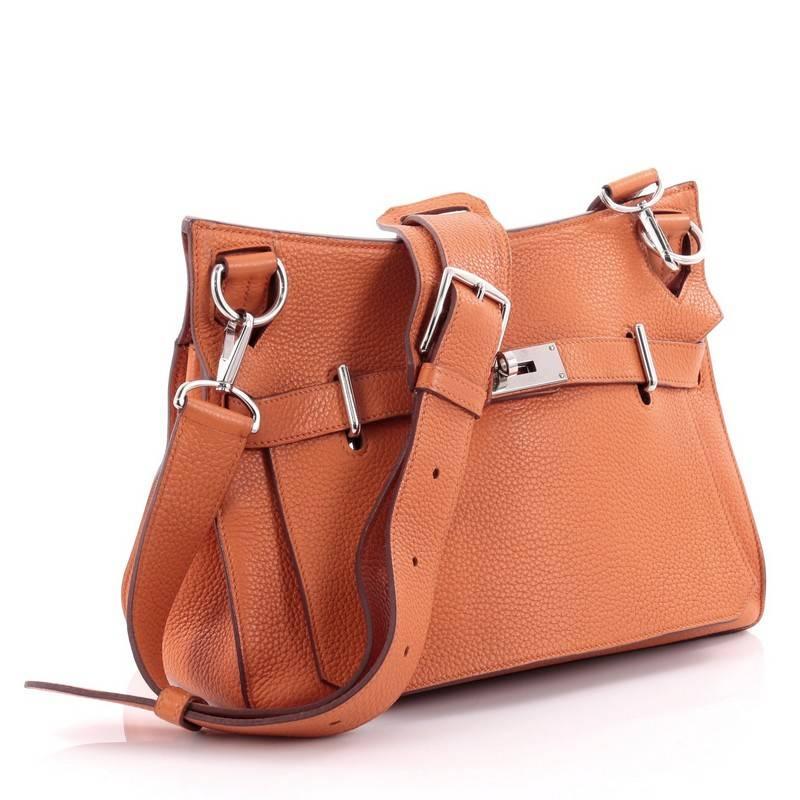 Orange Hermes Jypsiere Clemence 31 Handbag 