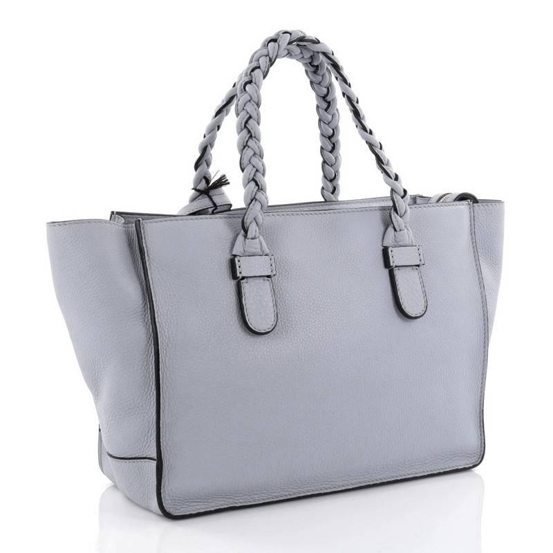 Gray Valentino To Be Cool Tote Leather Small